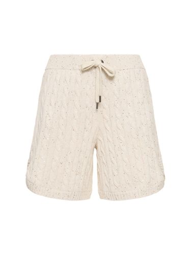 Cable Knit Cotton Blend Shorts - BRUNELLO CUCINELLI - Modalova