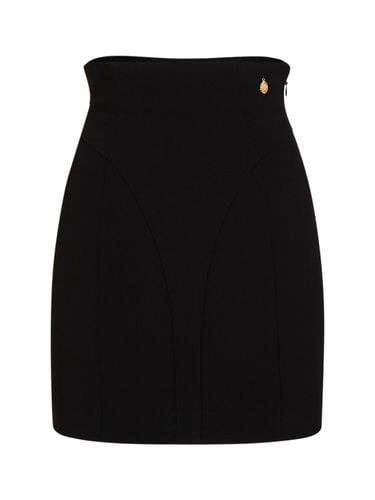 High Waist Viscose Crepe Mini Skirt - BALMAIN - Modalova