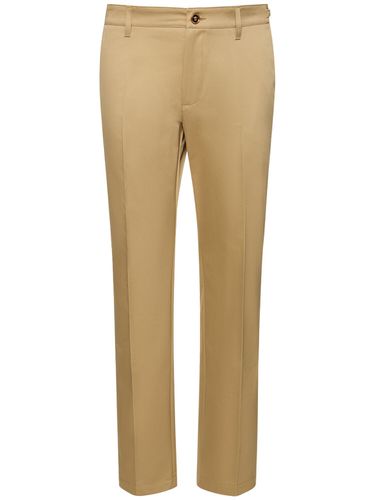 Cotton Gabardine Pants - VERSACE - Modalova