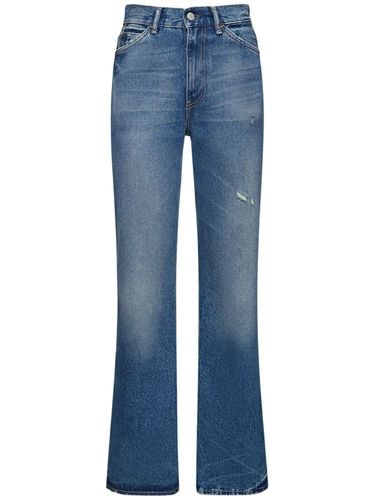 High Waisted Denim Straight Jeans - ACNE STUDIOS - Modalova