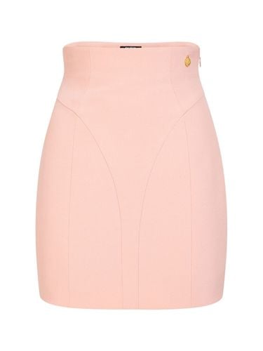 High Waist Viscose Crepe Mini Skirt - BALMAIN - Modalova