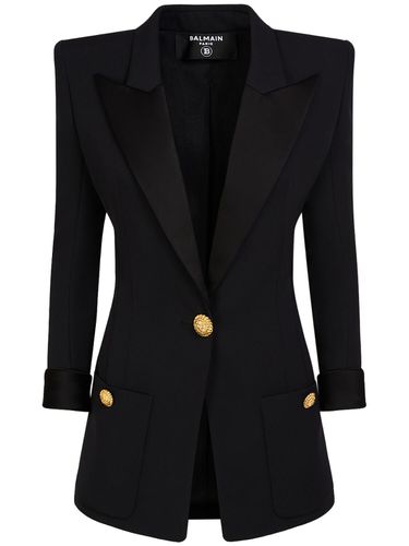 Fitted Single Breasted Wool Jacket - BALMAIN - Modalova