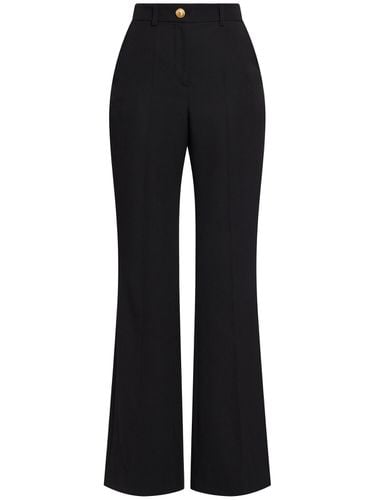 Wool High Rise Flared Pants - BALMAIN - Modalova