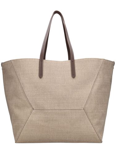 Canvas & Linen Tote Bag - BRUNELLO CUCINELLI - Modalova