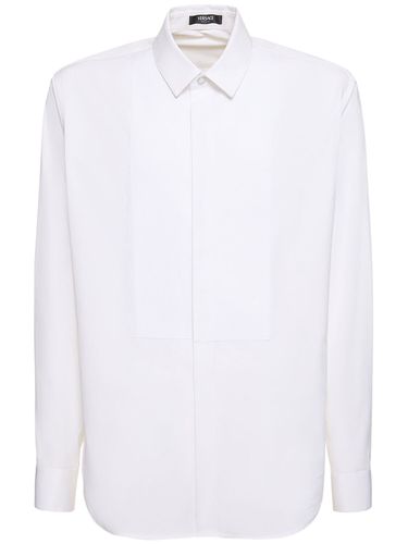 Cotton Poplin Formal Shirt - VERSACE - Modalova