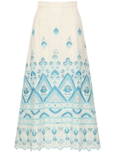 Broderie Anglaise High Rise Midi Skirt - ETRO - Modalova