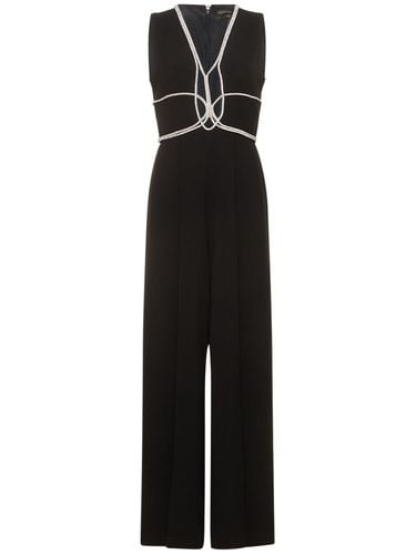 Cady V-neck Jumpsuit W/crystal Details - ZUHAIR MURAD - Modalova