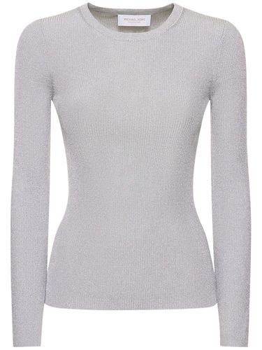 Hutton Lurex Long Sleeve Top - MICHAEL KORS COLLECTION - Modalova