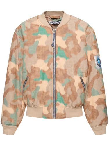 Oleary Camouflage Cotton Bomber Jacket - ACNE STUDIOS - Modalova