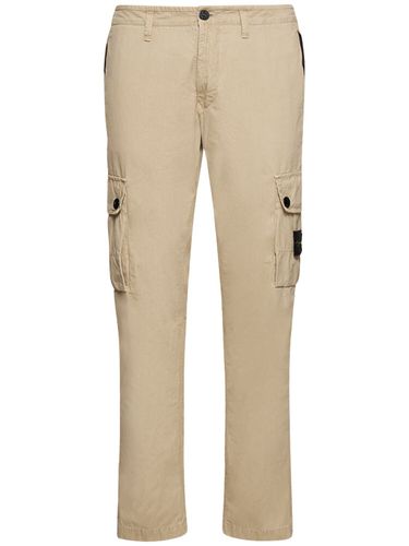 Brushed Cotton Canvas Pants - STONE ISLAND - Modalova