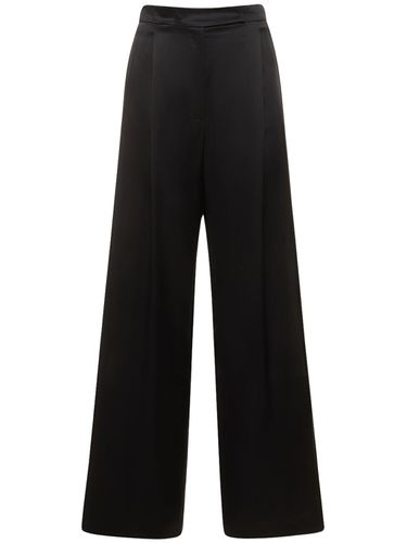 Fiesta Silk Satin Slit Wide Pants - MAX MARA - Modalova