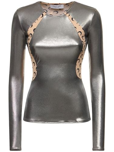 Draped Jersey Long Sleeve Top - MARINE SERRE - Modalova