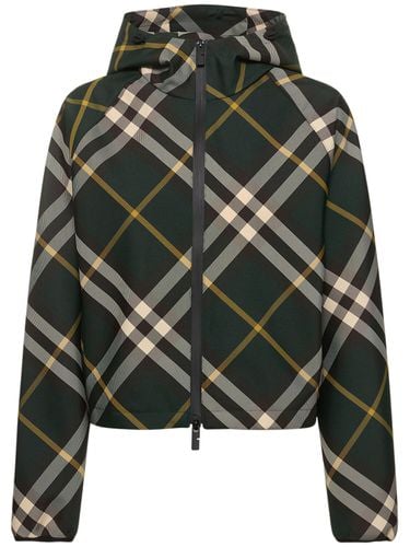 Check Tech Hooded Cropped Jacket - BURBERRY - Modalova