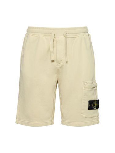 Brushed Cotton Sweat Shorts - STONE ISLAND - Modalova