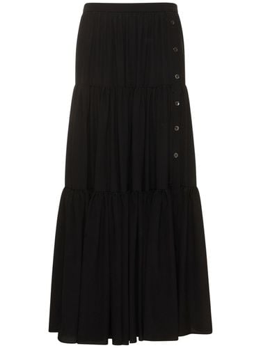 Pleated Silk Crepe De Chine Skirt - MICHAEL KORS COLLECTION - Modalova