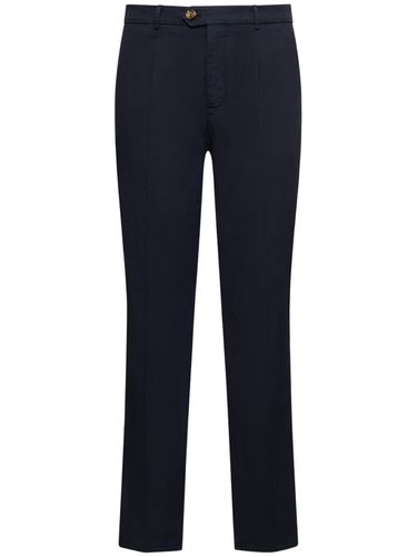 Stretch Gabardine Pleated Pants - BRUNELLO CUCINELLI - Modalova