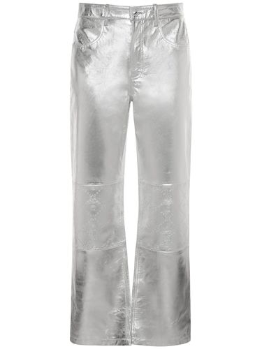 Embossed Leather Wide Pants - MARINE SERRE - Modalova