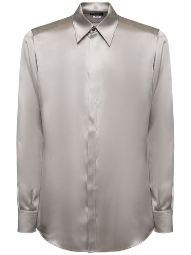 Silk Satin Shirt - DOLCE & GABBANA - Modalova