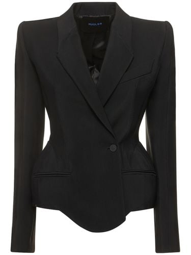 Heavy Fluid Viscose Fitted Jacket - MUGLER - Modalova