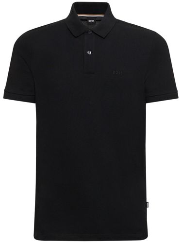 Pallas Logo Cotton Polo - BOSS - Modalova