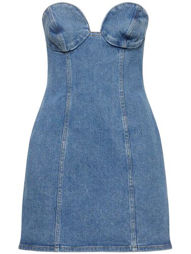 Denim Bustier Strapless Mini Dress - MAGDA BUTRYM - Modalova