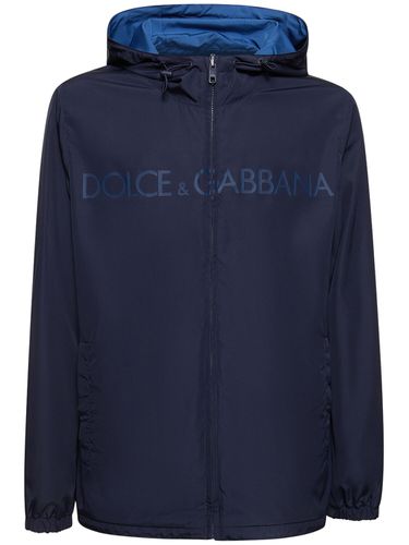 Reversible Hooded Windbreaker - DOLCE & GABBANA - Modalova