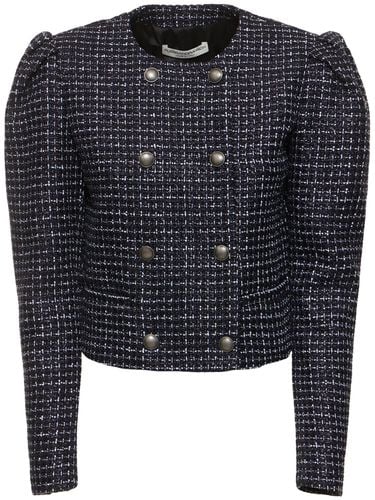 Sequined Tweed Double Breasted Jacket - ALESSANDRA RICH - Modalova