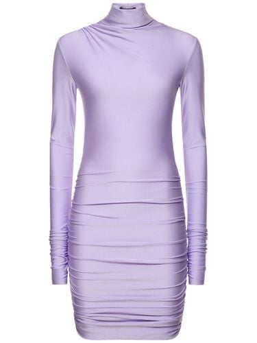 Oleandra Shiny Lycra Mini Dress - THE ANDAMANE - Modalova