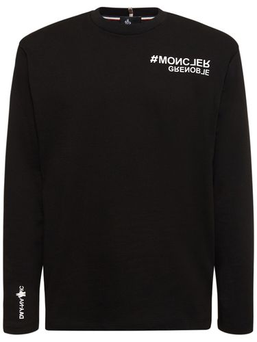 T-shirt In Cotone Con Logo - MONCLER GRENOBLE - Modalova