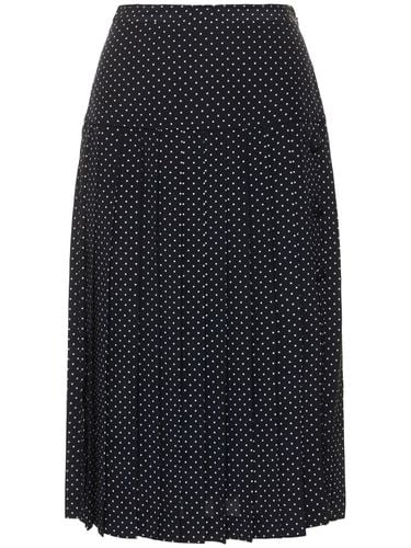 Polka Dot Silk Pleated Midi Skirt - ALESSANDRA RICH - Modalova