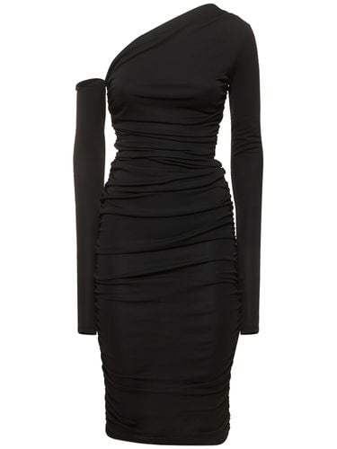 Olimpia Draped Asymmetric Midi Dress - THE ANDAMANE - Modalova