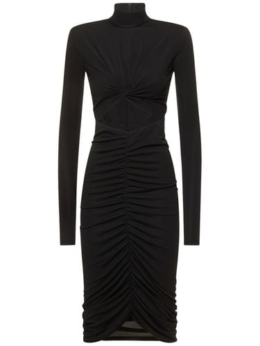 Kim Stretch Jersey Cutout Midi Dress - THE ANDAMANE - Modalova