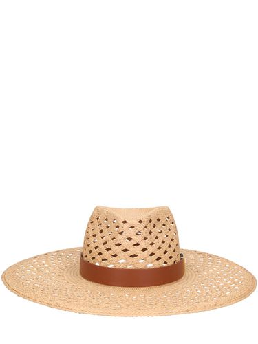 Large V Signature Brimmed Panama Hat - VALENTINO GARAVANI - Modalova