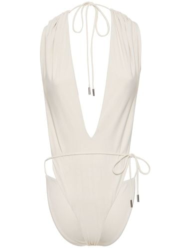 Nylon Blend One Piece Swimsuit - SAINT LAURENT - Modalova