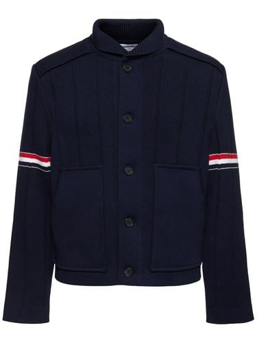 Cotton & Cashmere Jacket - THOM BROWNE - Modalova