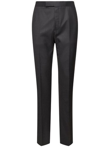 Wool Straight Pants - THOM BROWNE - Modalova