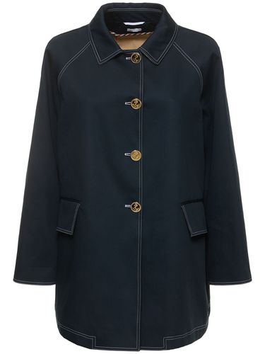 Cotton Mackintosh Short Coat - THOM BROWNE - Modalova