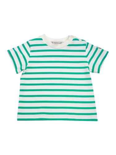 Camiseta De Algodón Stretch - MONCLER - Modalova