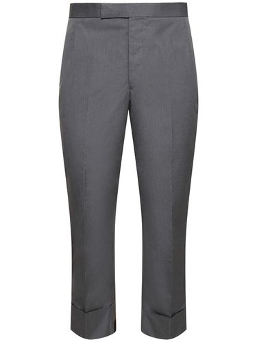 Cotton Blend Backstrap Pants - THOM BROWNE - Modalova