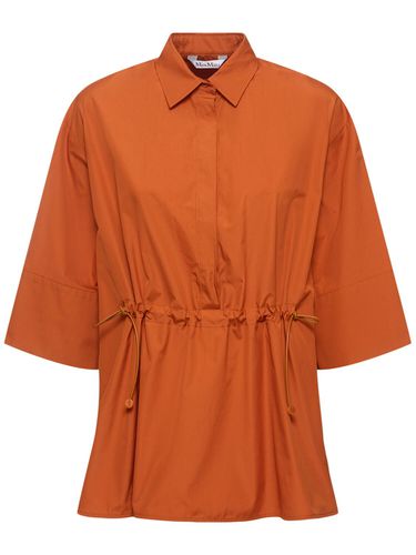 Cotton Poplin Drawstring Shirt - MAX MARA - Modalova