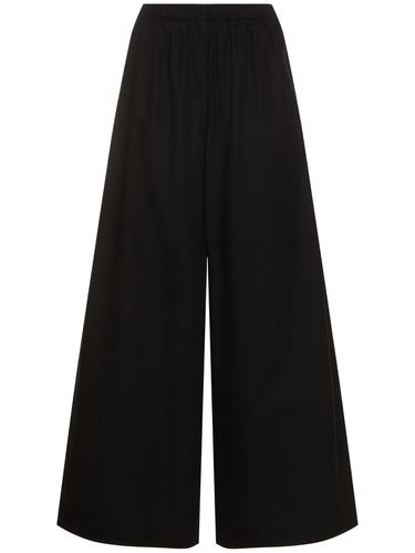 Cotton Poplin Wide Pants - MAX MARA - Modalova