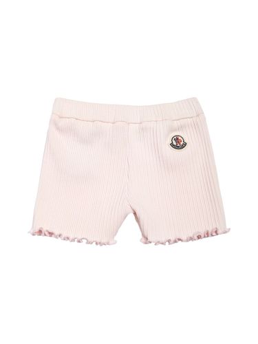 Shorts De Algodón Stretch - MONCLER - Modalova