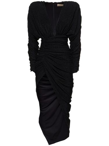 Draped Lurex Jersey Long Dress - ALEXANDRE VAUTHIER - Modalova