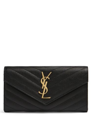 Large Monogram Quilted Leather Wallet - SAINT LAURENT - Modalova