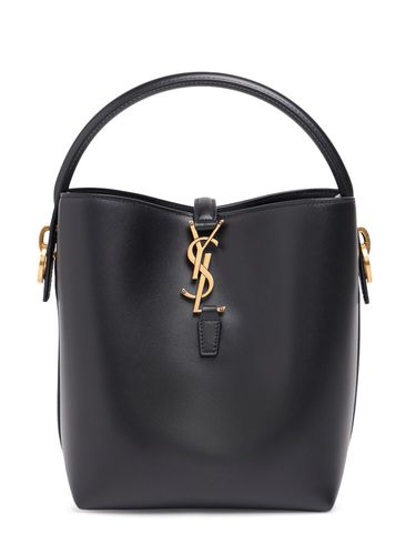 Small Le 37 Shiny Leather Bucket Bag - SAINT LAURENT - Modalova