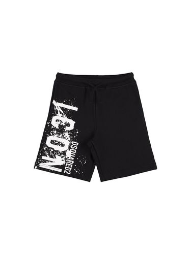 Shorts Aus Baumwollfleece Mit Druck - DSQUARED2 - Modalova