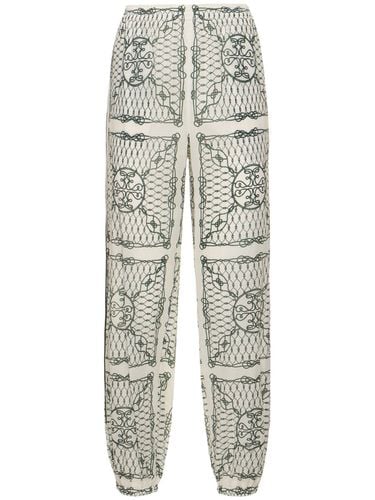 Pantaloni Vita Media In Cotone Stampato - TORY BURCH - Modalova