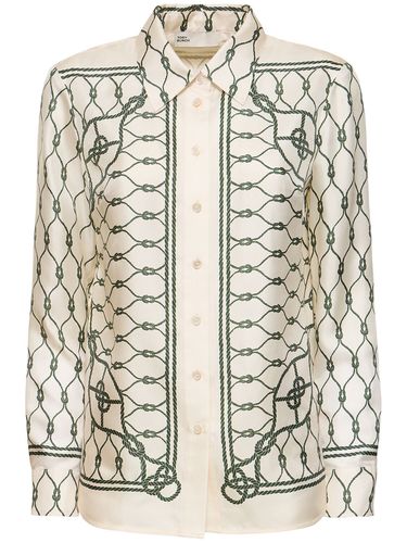 Printed Silk Twill Shirt - TORY BURCH - Modalova