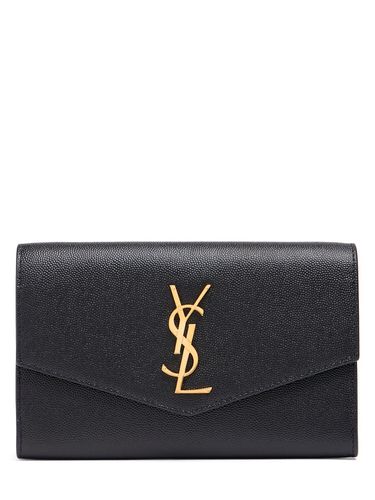 Cartera Uptown De Piel De Grano - SAINT LAURENT - Modalova