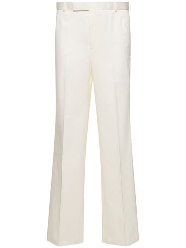 Low Rise Cotton Belt Loop Pants - THOM BROWNE - Modalova